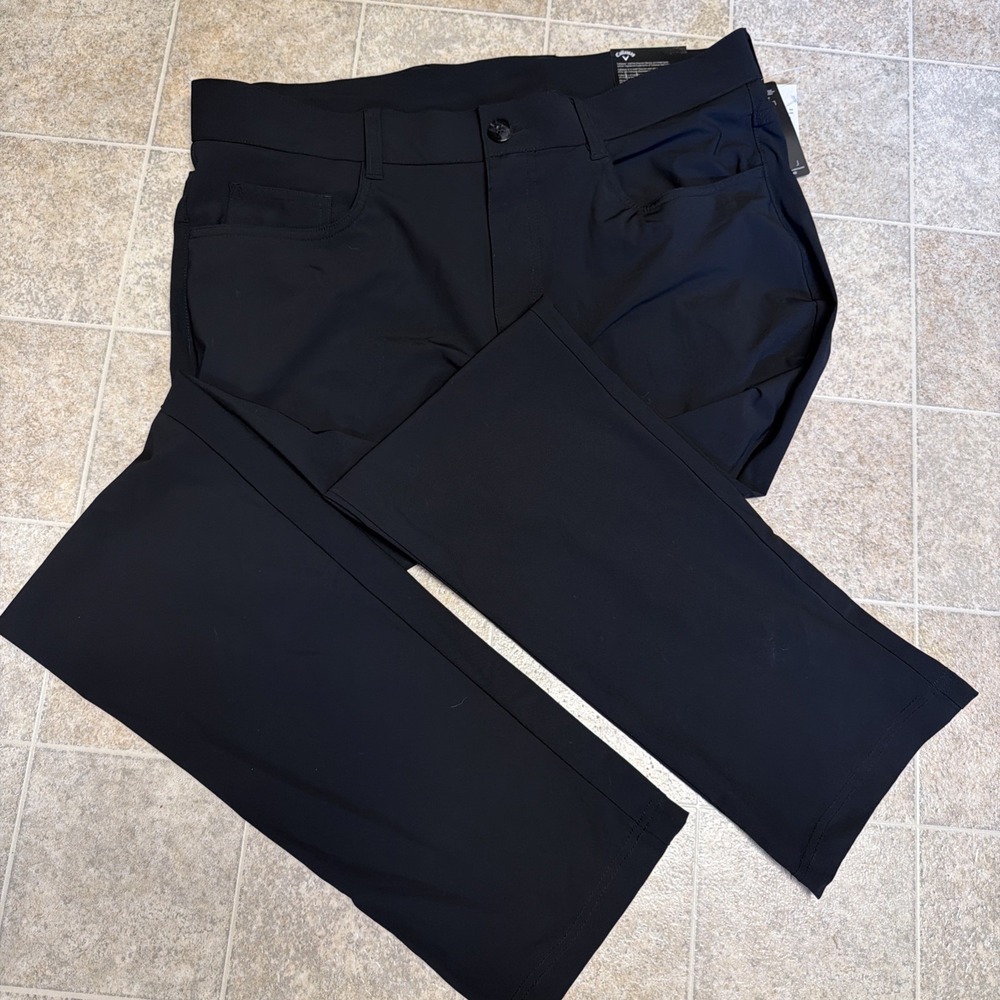 Callaway Golf Pants Men's 34x32 Black Activewear Performance Tech Golf NEW